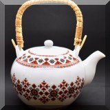 P30. Ukrainian Art by Marusia teapot. 6”h - $32 